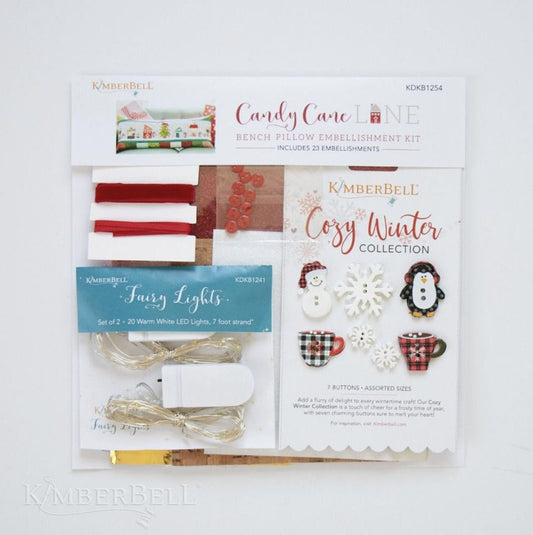 Candy Cane Lane Bench Pillow Embellishment Kit by Kimberbell Designs 