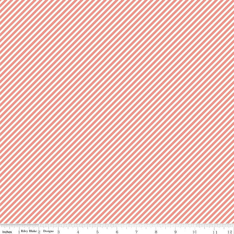 Daybreak Stripes Coral by Fran Gulick of Cotton and Joy for Riley Blake Designs 