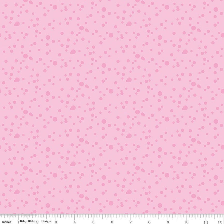 Gnomes in Love Dots Pink by Tara Reed for Riley Blake Designs 