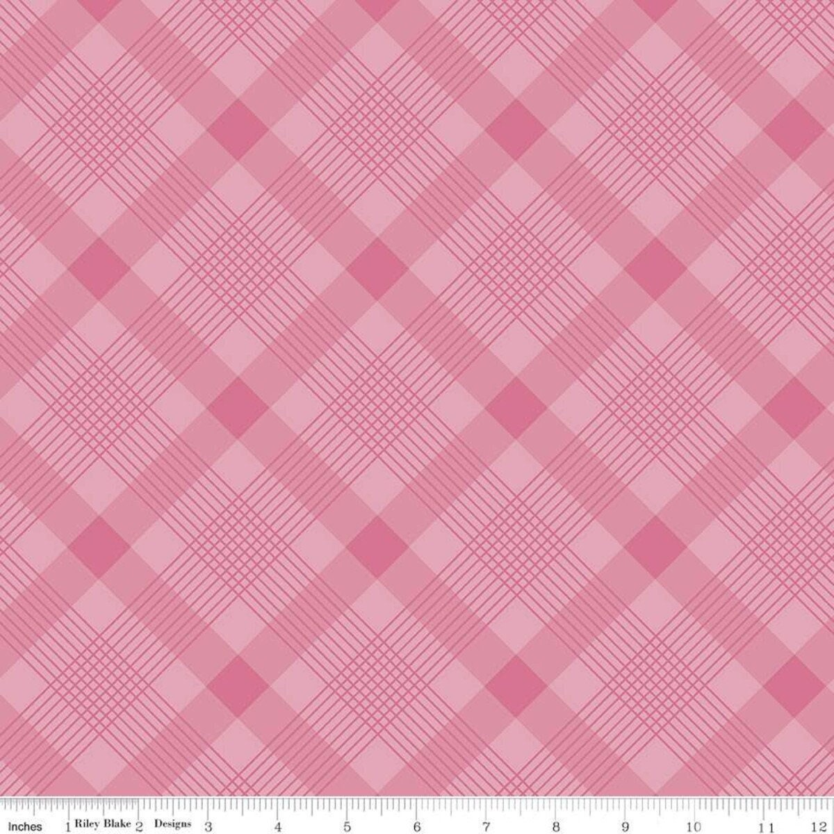 Falling In Love Plaid Pink by Dani Mogstad for Riley Blake Designs 