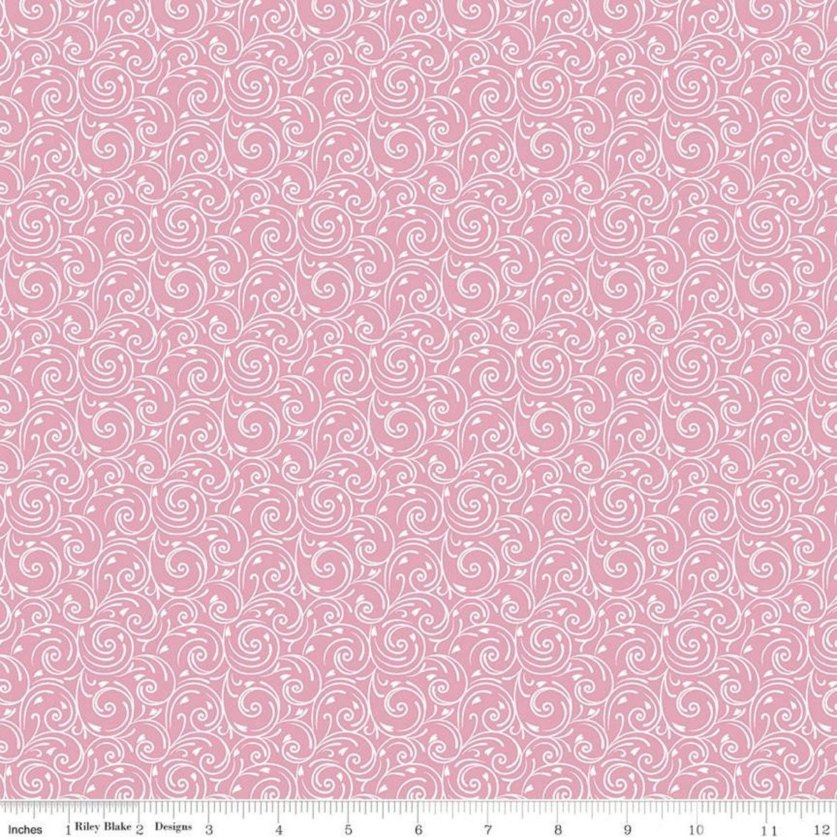 Falling in Love Swirls Pink by Dani Mogstad for Riley Blake Designs 