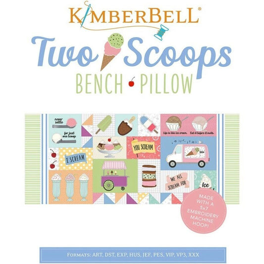 PRE-ORDER Two Scoops Bench Pillow Embroidery CD