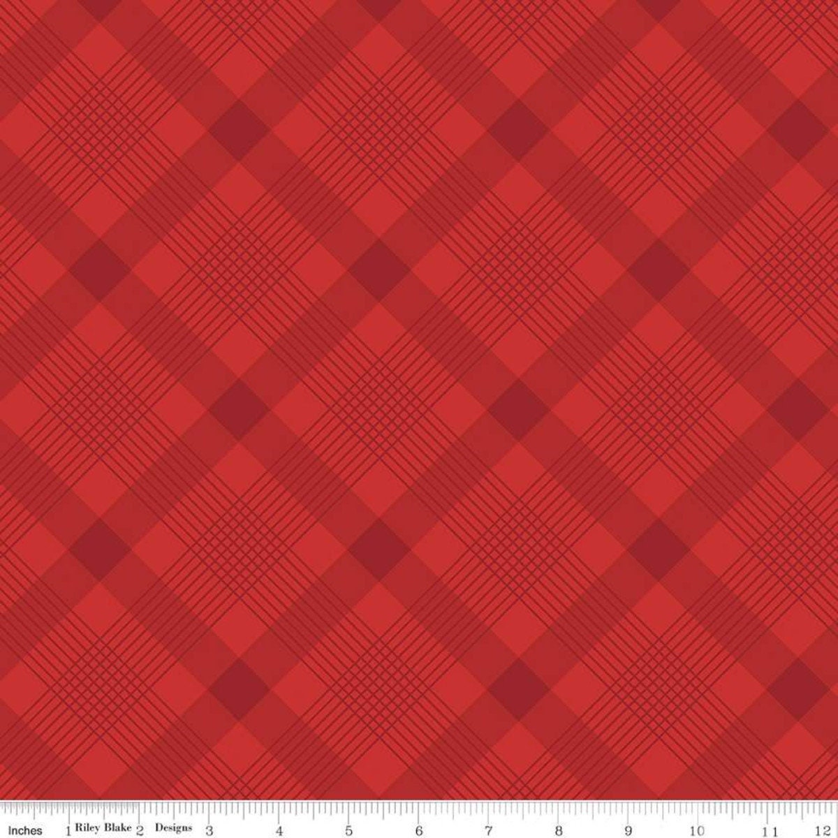 Falling In Love Plaid Red by Dani Mogstad for Riley Blake Designs 