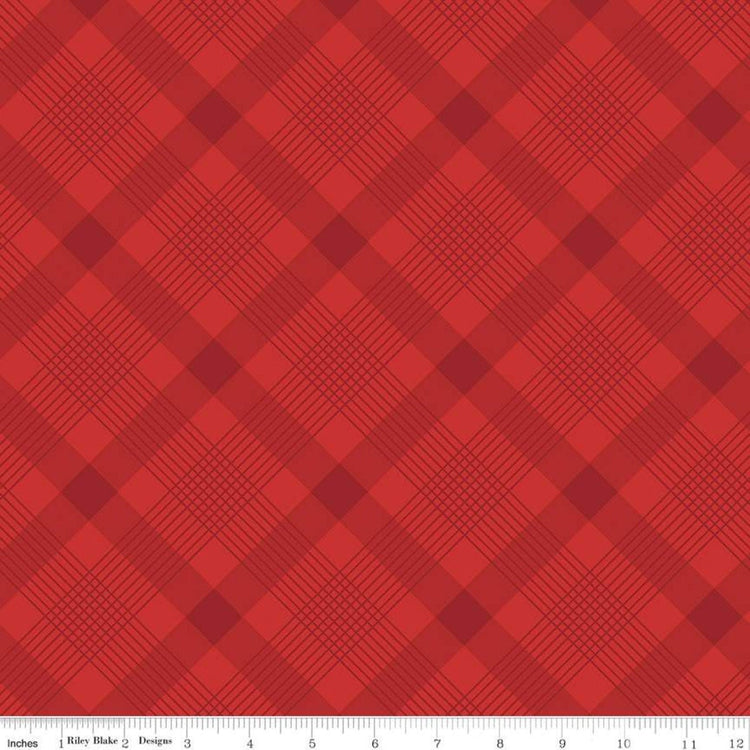 Falling In Love Plaid Red by Dani Mogstad for Riley Blake Designs 
