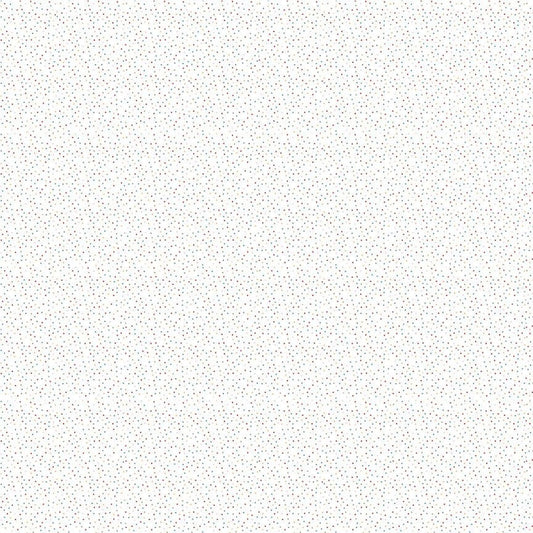 Country Confetti Marshmallow White by Poppie Cotton 