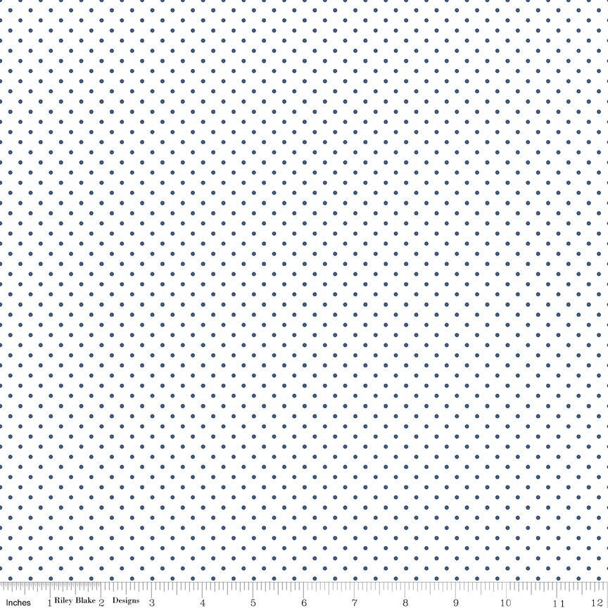 Swiss Dot On White Denim by Riley Blake Designs 