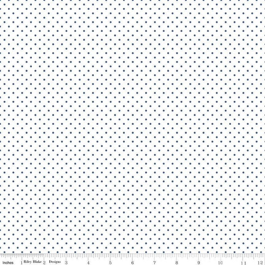 Swiss Dot On White Denim by Riley Blake Designs 