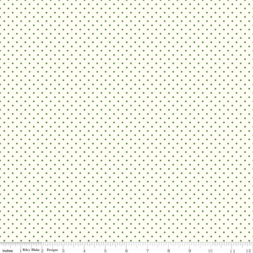 Swiss Dot On Cream Clover by Riley Blake Designs 