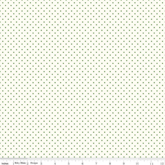 Swiss Dot On Cream Clover by Riley Blake Designs 