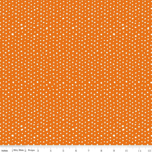Bad To The Bone Dots Orange by My Mind's Eye for Riley Blake Designs 
