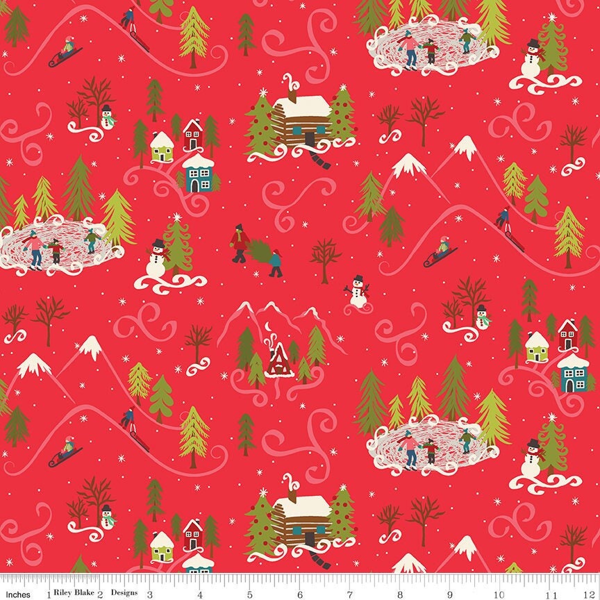Winter Wonder Winter Scene Red