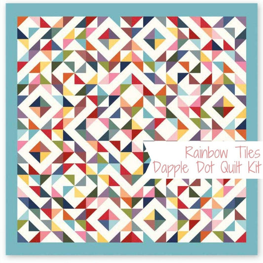 Rainbow Tiles Dapple Dot Quilt Kit with Free Pattern designed