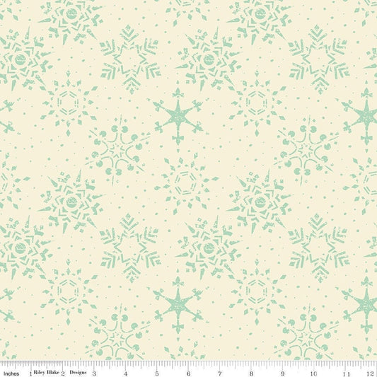 Adel in Winter Snowflakes Mint