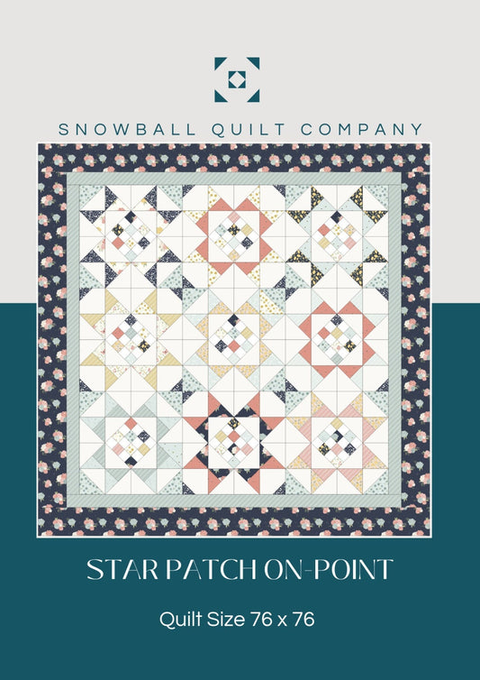 Star Patch On-Point Quilt Pattern