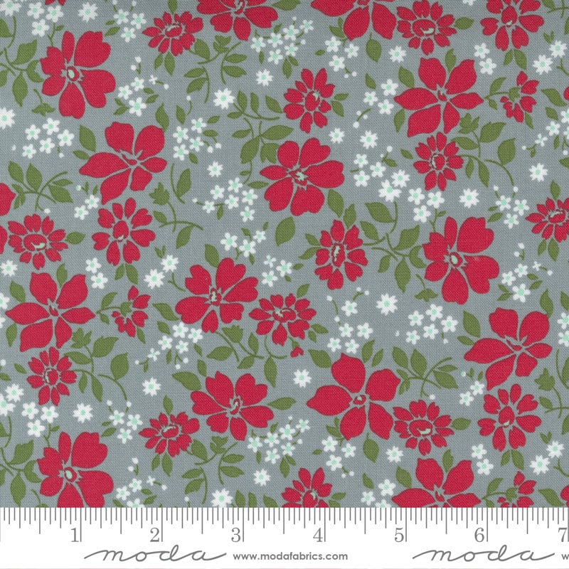 Merry Little Christmas Winterberry Floral Silver