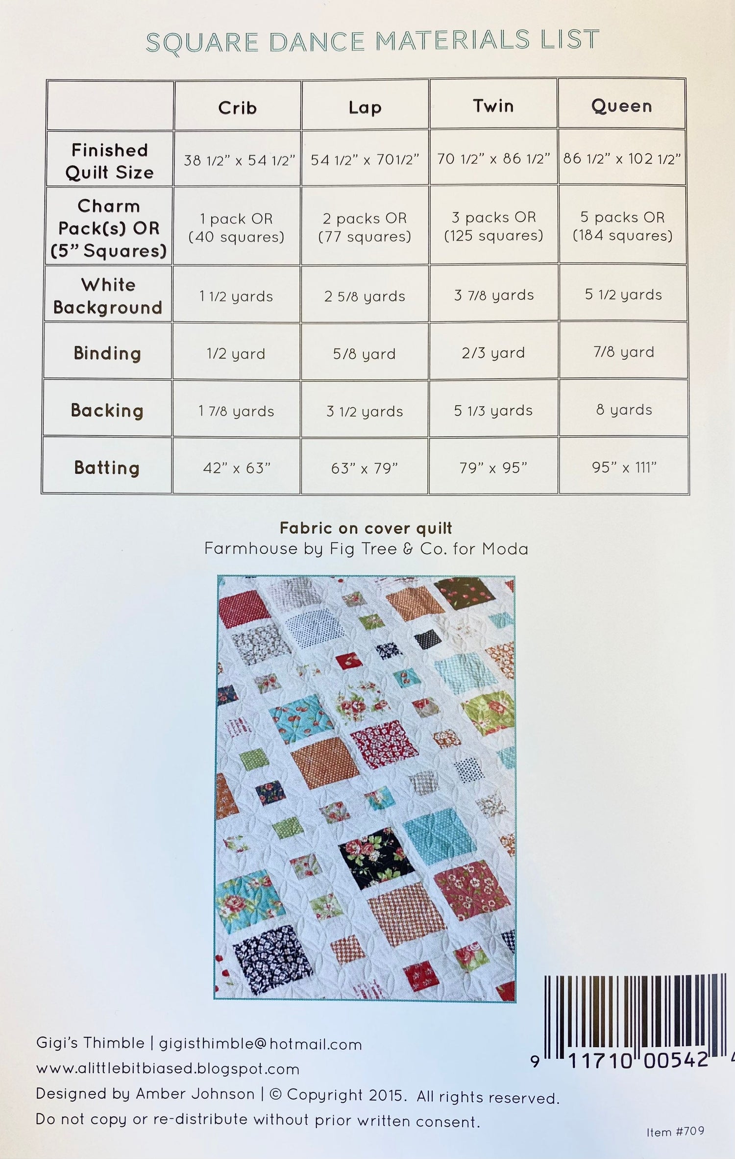 Square Dance Quilt Pattern