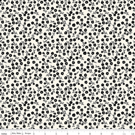 Fluer Noire Fancy Small Floral Cream