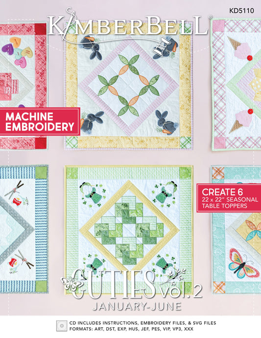 Fabric and Embellishment Kits - Kimberbell Cuties Volume 2 - January to June - Book and CD - Monthly Kits - KD5110