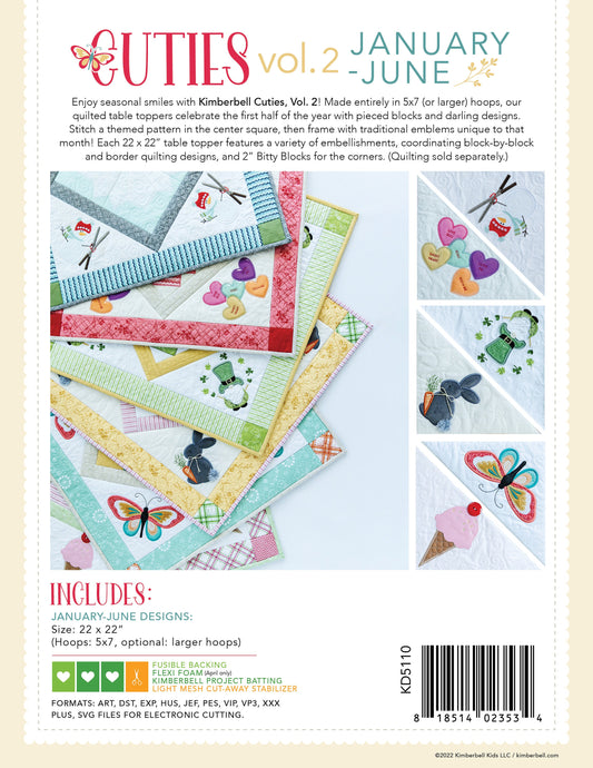 Kimberbell Cuties Volume 2 - January to June - Book and CD - Monthly Kits - KD5110