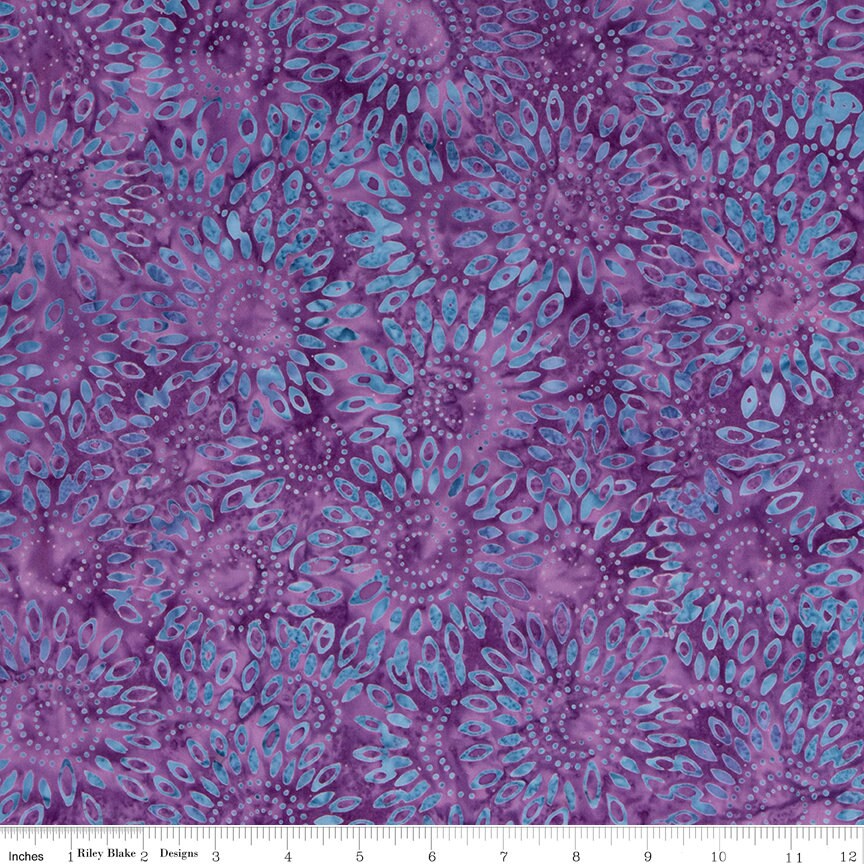 Expressions Batiks Tjaps Purple Blue Multi