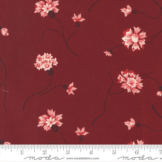 Red and White Gatherings Large Floral Burgundy