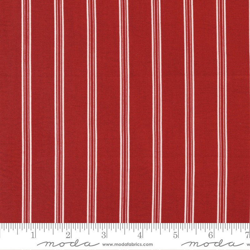 Red and White Gatherings Double Stripe Crimson