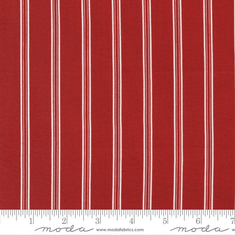 Red and White Gatherings Double Stripe Crimson