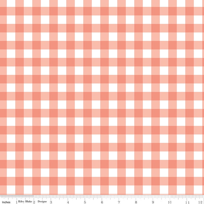 It's a Girl Gingham Coral