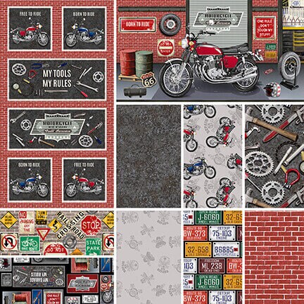 My Tools My Rules Brick Motorcycle and Garage Panel