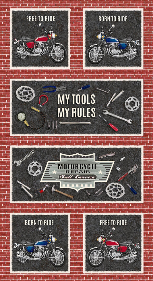 My Tools My Rules Brick Motorcycle Panel