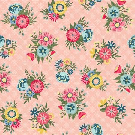 Vintage Flora Lattice Floral Pink