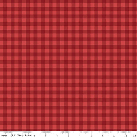 Red, White, and True Plaid Red by Dani Mogstad for Riley Blake Designs - C13186-RED