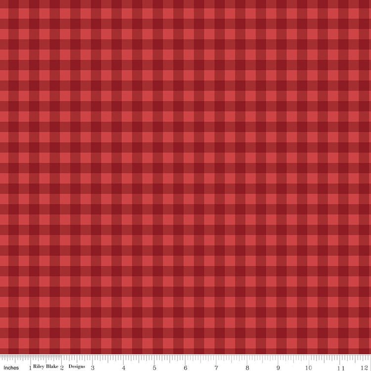 Red, White, and True Plaid Red by Dani Mogstad for Riley Blake Designs - C13186-RED