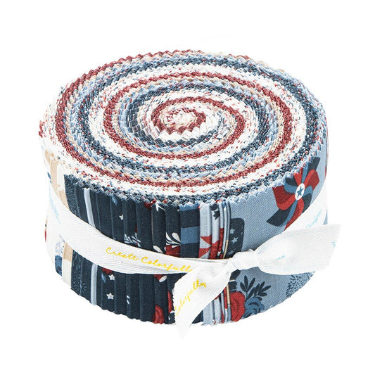 Red, White, and True Rolie Polie by Dani Mogstad for Riley Blake Designs - RP-13180-40 (40 pieces)