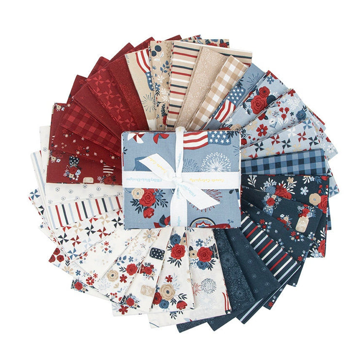 Red, White, and True Fat Quarter Bundle by Dani Mogstad for Riley Blake Designs - FQ-13180-30 (30 pieces)