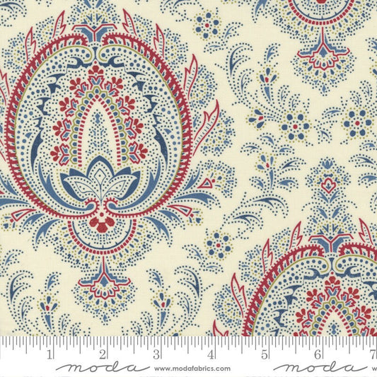 Union Square Paisley Cream by Minick and Simpson of Moda Fabrics - 14950 11