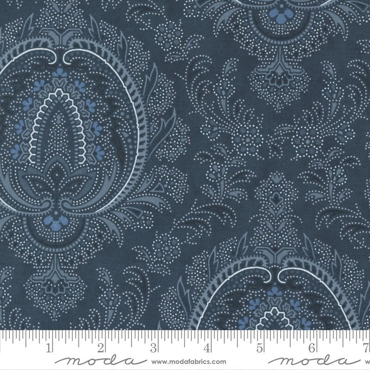 Union Square Paisley Navy by Minick and Simpson of Moda Fabrics - 14950 16