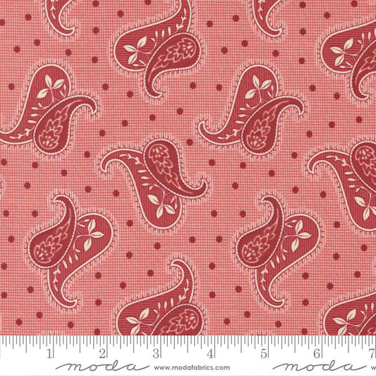 Union Square Paisley Polka Dot Red by Minick and Simpson of Moda Fabrics - 14952 21