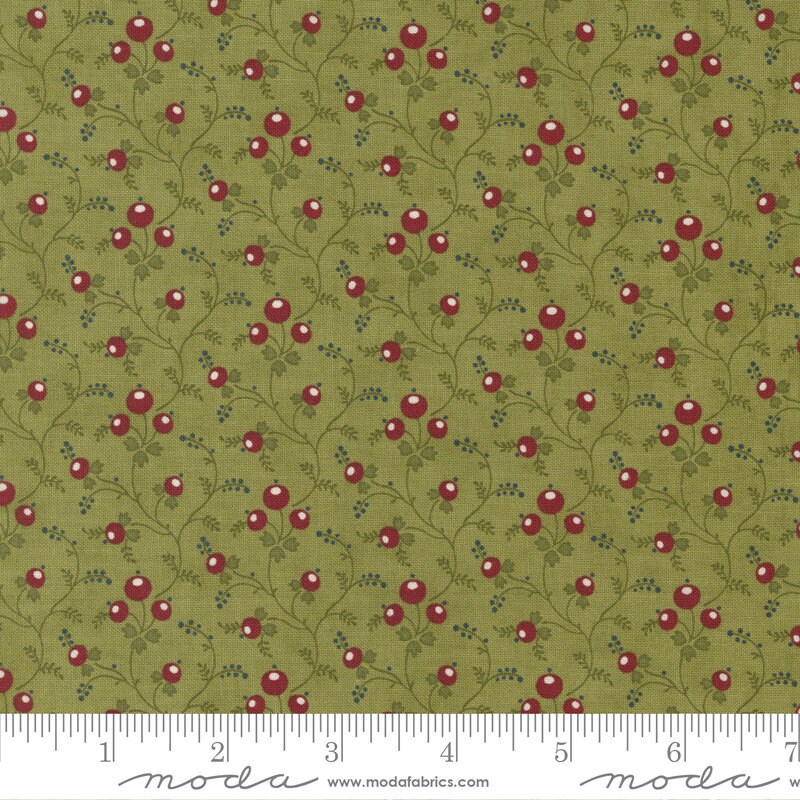 Union Square Berry Vine Green by Minick and Simpson of Moda Fabrics - 14953 13