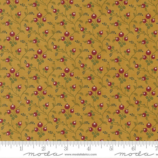 Union Square Berry Vine Gold by Minick and Simpson of Moda Fabrics - 14953 14