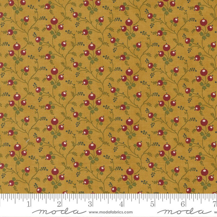 Union Square Berry Vine Gold by Minick and Simpson of Moda Fabrics - 14953 14