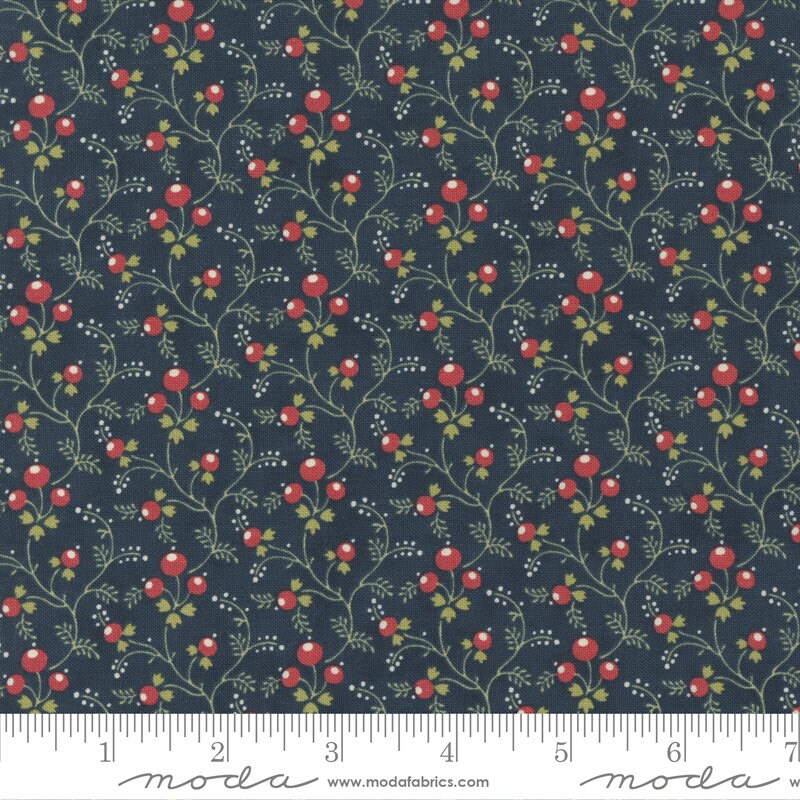 Union Square Berry Vine Navy by Minick and Simpson of Moda Fabrics - 14953 16