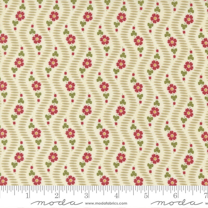 Union Square Garland Stripes Cream by Minick and Simpson of Moda Fabrics - 14955 11