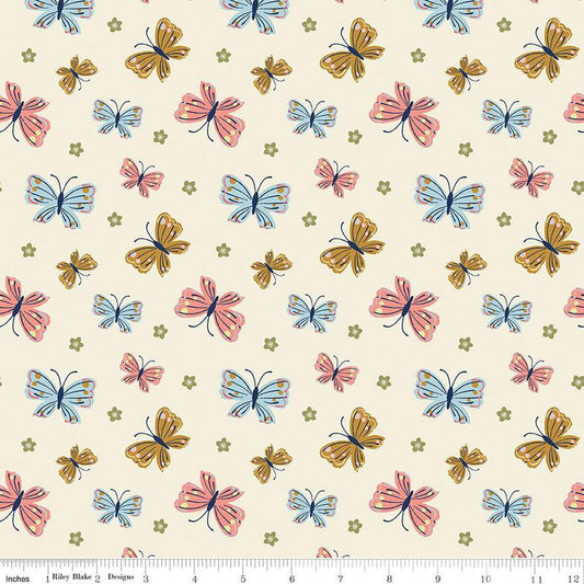 Butterfly Blossom Butterflies Cream by Riley Blake Designs - C13271-CREAM