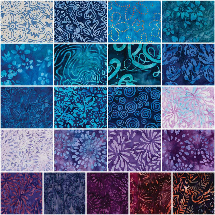 Expressions Batiks Majesty Fat Quarter Bundle for Riley Blake Designs - FQ-MAJST-21 (21 pieces)