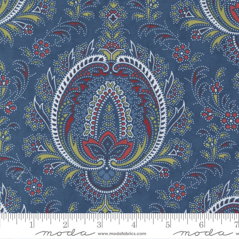 Union Square Paisley Blue by Minick and Simpson of Moda Fabrics - 14950 15