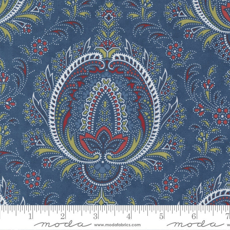 Union Square Paisley Blue by Minick and Simpson of Moda Fabrics - 14950 15