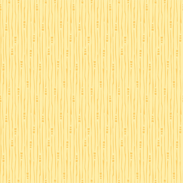Hollyhock Lane Rain Yellow by Sheri McCulley for Poppie Cotton - HL23811
