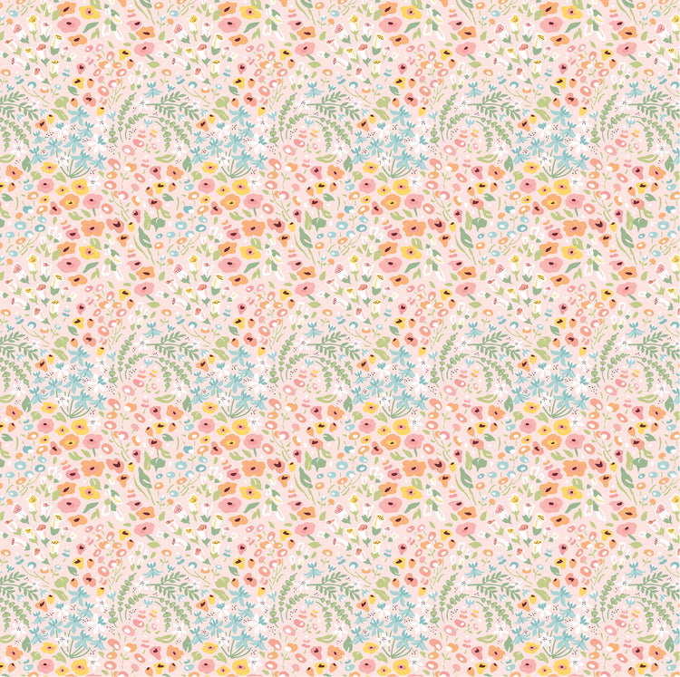 Hollyhock Lane So Dear Pink by Sheri McCulley for Poppie Cotton - HL23814