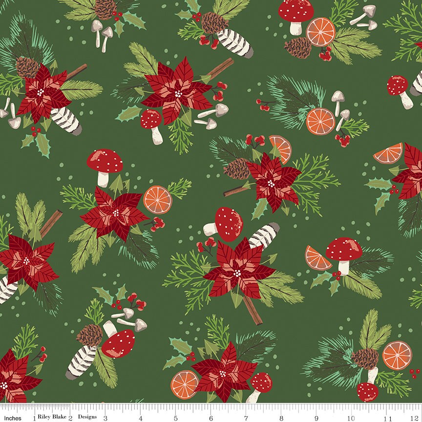 Yuletide Forest Main Green by Katherine Lenius for Riley Blake Designs - C13540-GREEN